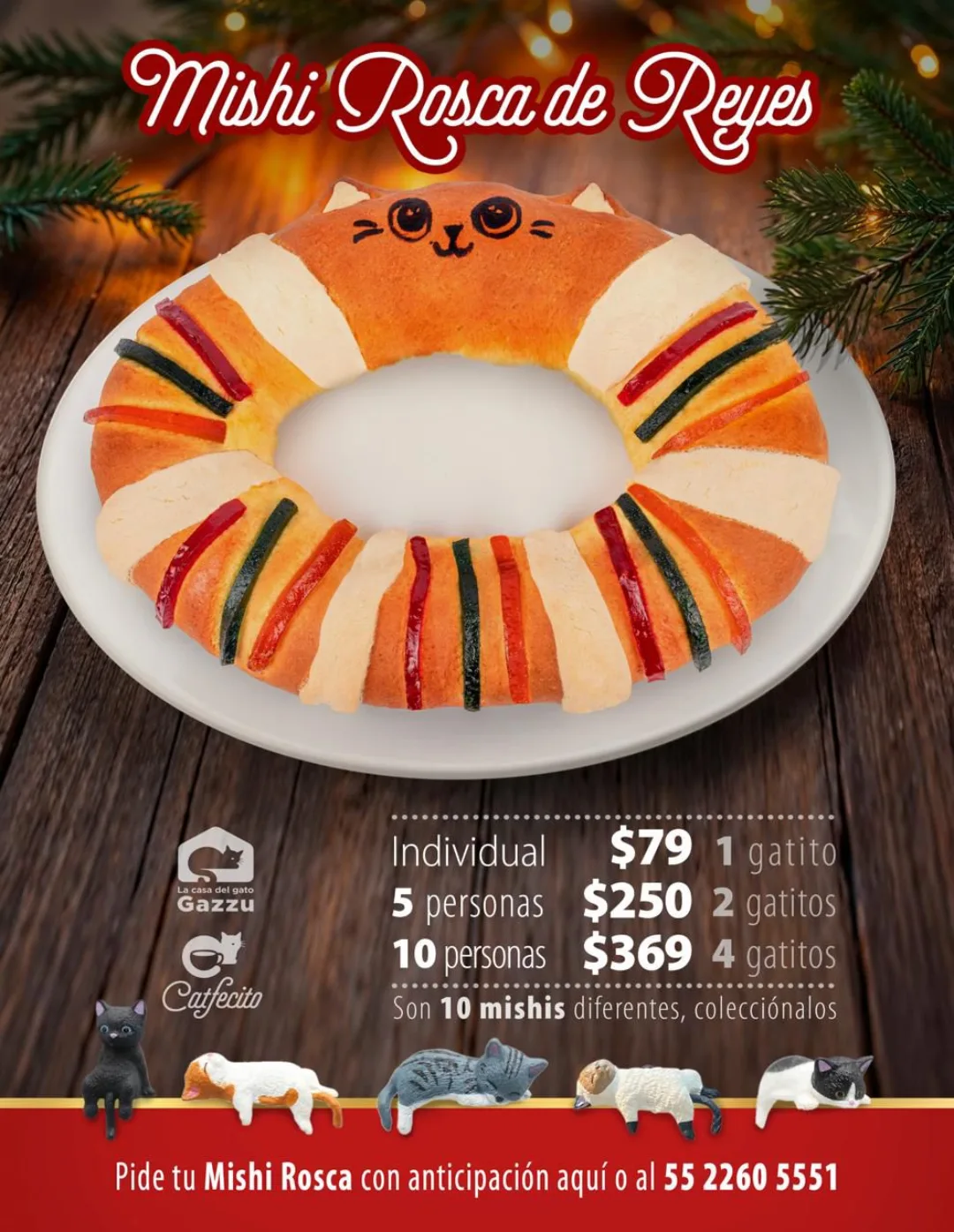 imagen recuadro Menú de Rosca de Michi en CDMX. Foto: IG @catfecitocatcafe