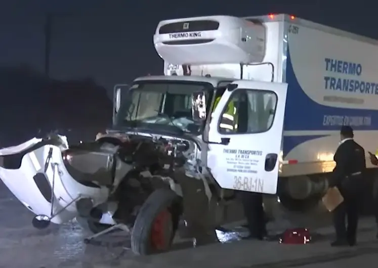 imagen recuadro El chofer del tráiler resultó con lesiones leves. Foto: Facebook Diario Nuevo León.