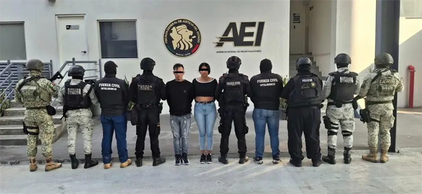imagen recuadro Detenidos en Santa Catarina. Foto: Fuerza Civil.