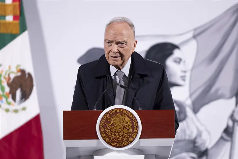 Alejandro Gertz Manero en conferencia del 11 de marzo de 2025. Foto: Presidencia de la República