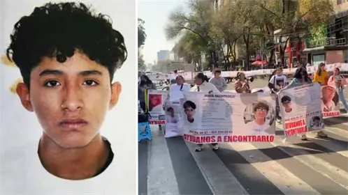 Colectivos protestan en Eje Central para visibilizar la desaparici&oacute;n de Jeshua Cisneros