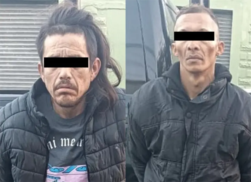 Los detenidos fueron identificados como Ever Antonio G., de 38 años de edad, y Samuel A., de 36 años. Foto: Policía de Monterrey.