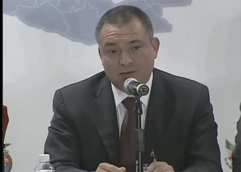 El exsecretario de Seguridad fue sentenciado a 38 años de prisión en Estados Unidos. Captura de pantalla: YouTube (Felipe Calderón Hinojisa)