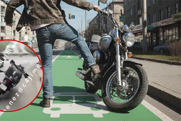VIDEO | Motociclista detenido por invadir el carril del Metrob&uacute;s agrede a polic&iacute;as de CDMX