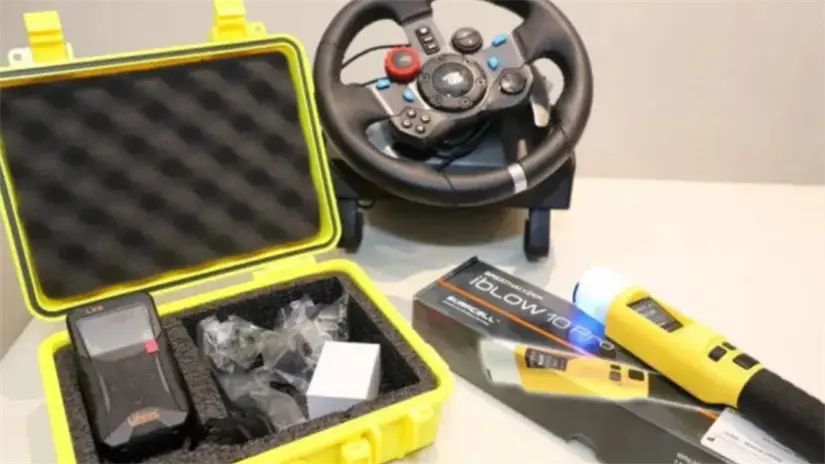 equipo de alcoholímetro con el que se miden los niveles del alcohol en la sangre | Foto: gobierno de Tamaulipas