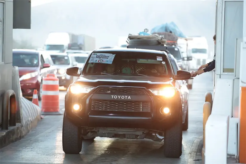 Camioneta atravesando caseta de peaje ingresando a Coahuila / Foto: Gobierno de Coahuila