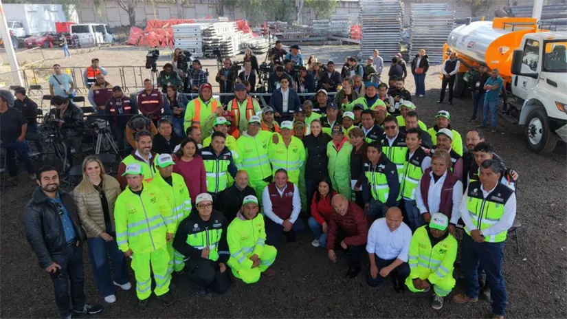 Entrega de tercera etapa de trenes de pavimentación en Edomex. Foto: Manuel López 