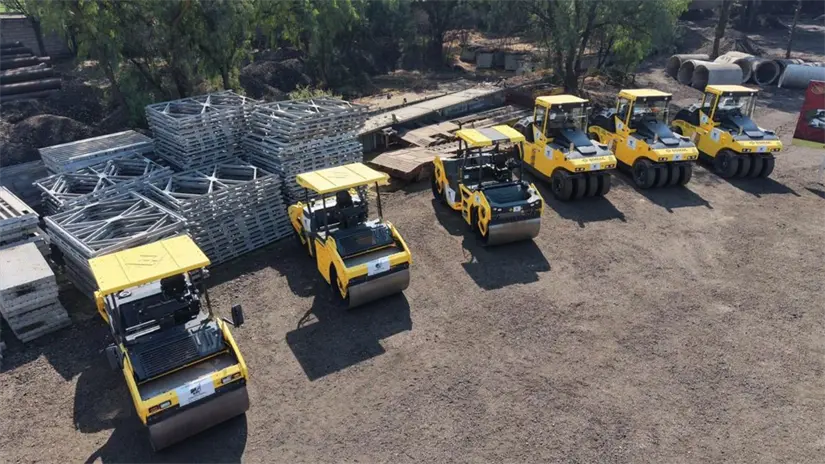 Entrega de tercera etapa de trenes de pavimentación en Edomex. Foto: Manuel López 