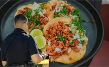 Policías de Santa Catarina reciben taquiza de comerciantes; un gesto de agradecimiento Policías de Santa Catarina reciben taquiza de comerciantes; un gesto de agradecimiento