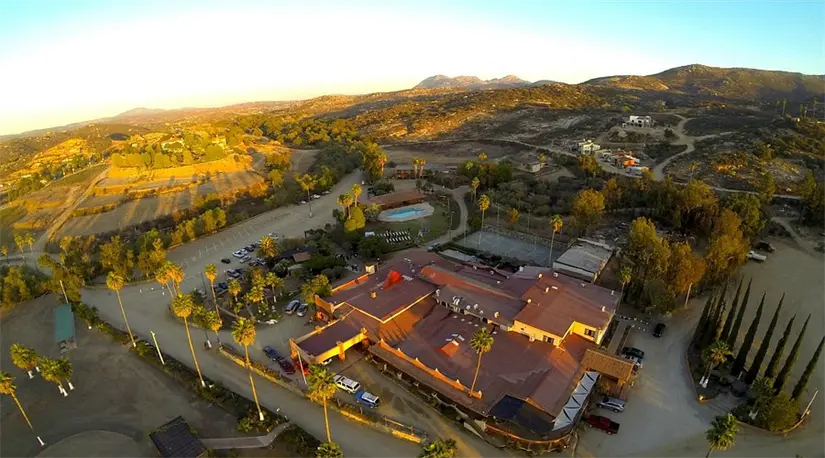 Vista área del Hotel Boutique Rancho Tecate en Baja California. Foto: TripAdvisor.