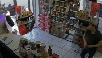 VIDEO| Hombre se salva de morir golpeado por llanta en depósito en la Carretera Nacional