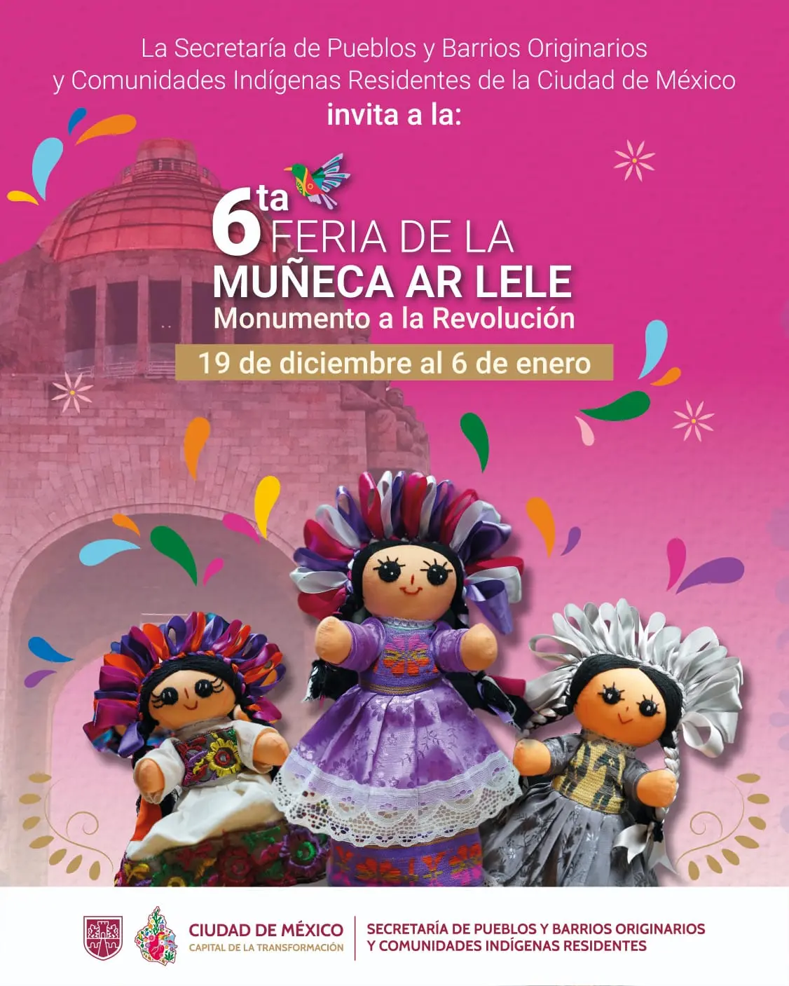 Poster de la Feria de la Muñeca Lele. Foto: X @SEPICDMX
