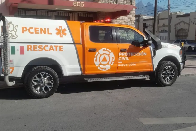 imagen recuadro Se movilizó la Unidad 07 de Protección Civil Nuevo León. Foto: PCNL