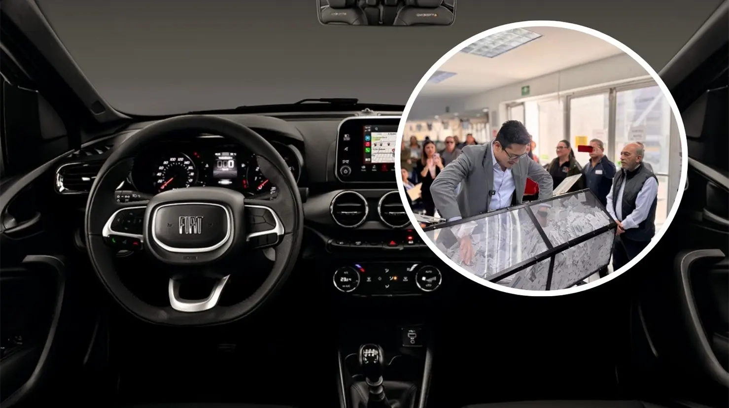 El Fiat Argo 2025 fue el premio principal del sorteo navideño de Simas Torreón. (Canva | Simas Torreón)