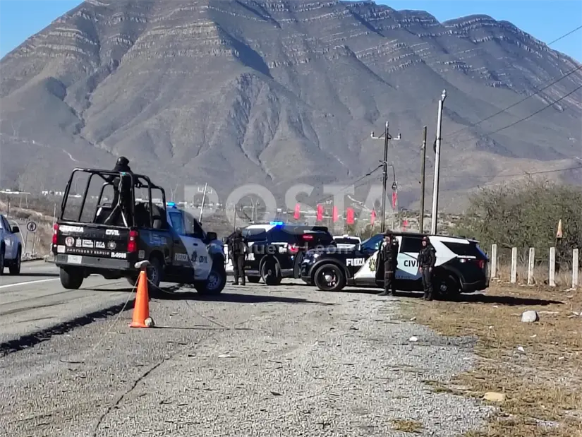 Escena acordonada por las autoridades mientras continúa la investigación en García Foto: POSTA