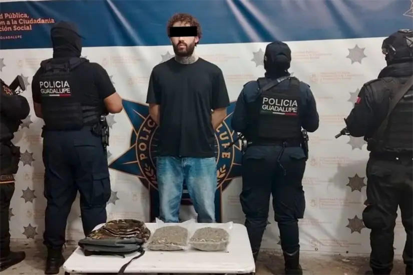 El hombre fue identificado como Rubén Darío “N”. Foto: Policía de Guadalupe